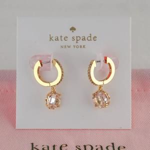Kate Spade That Sparkle Pavé Huggie Earrings in Gold (with Dust Bag) NEW